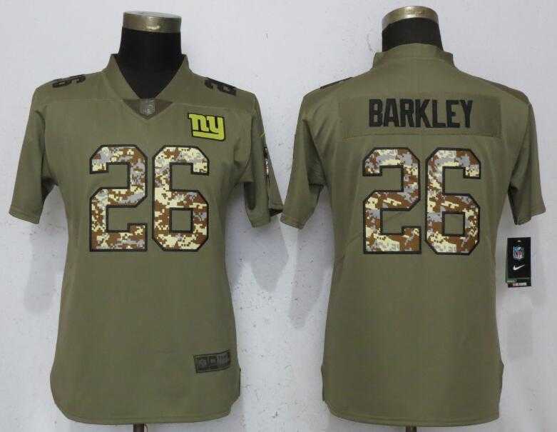 Women Nike Giants 26 Saquon Barkley Olive Camo Salute To Service Limited Jersey,We sell and wholesale Women Nike Giants 26 Saquon Barkley Olive Camo Salute To Service Limited Jersey on line form chian!